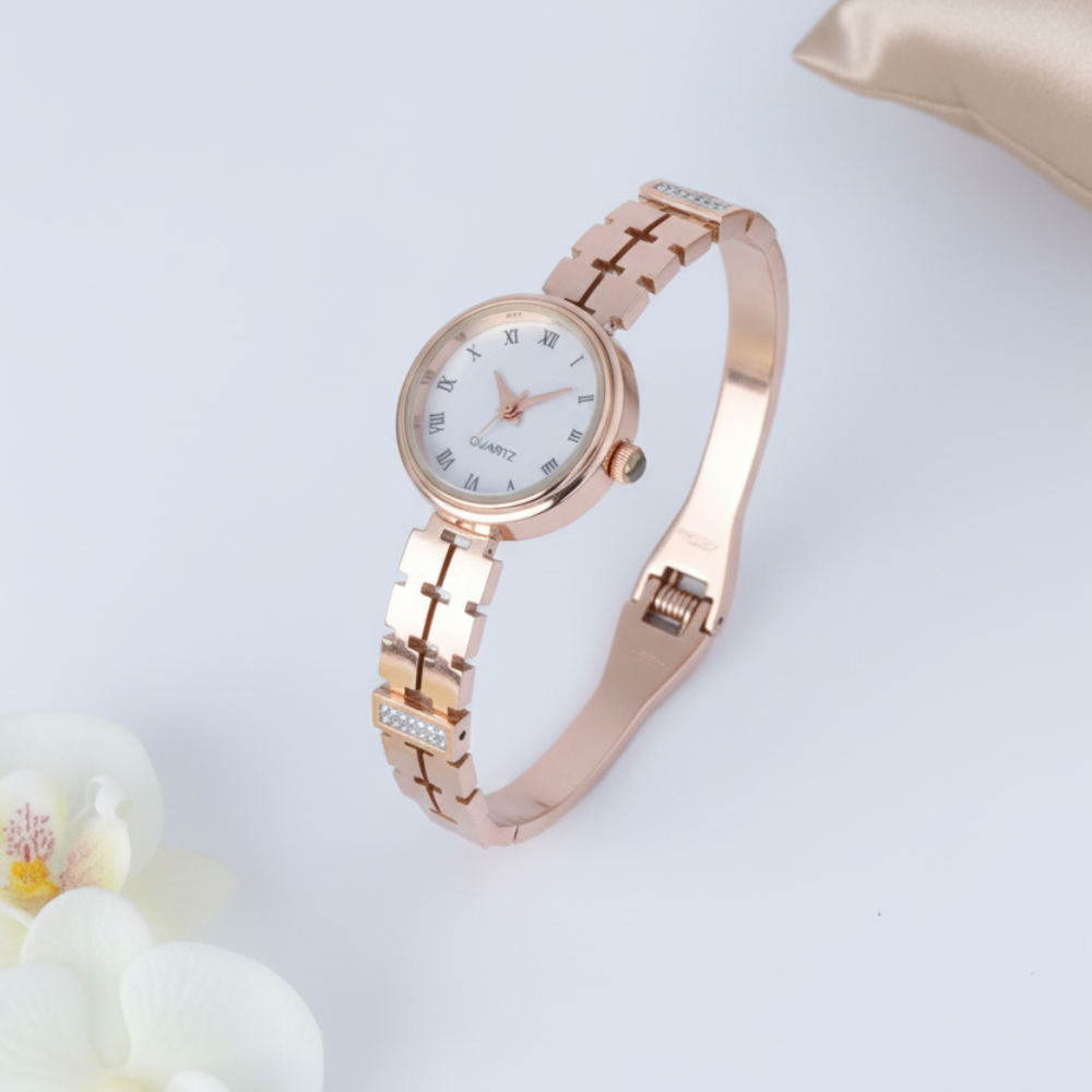 CrystalEra Women’s Stainless Steel Bracelet Watch