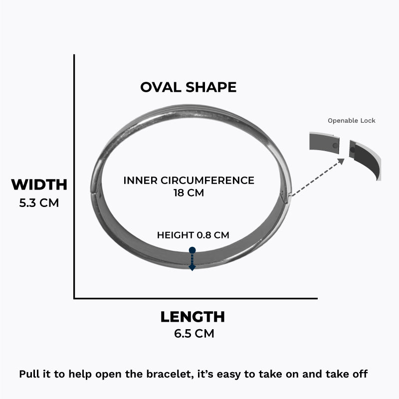 Matte Finish Two-Line Bracelet For Men (7 Inch)