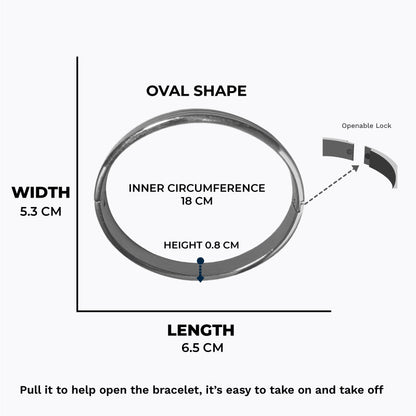 Matte Finish Two-Line Bracelet For Men (7 Inch)