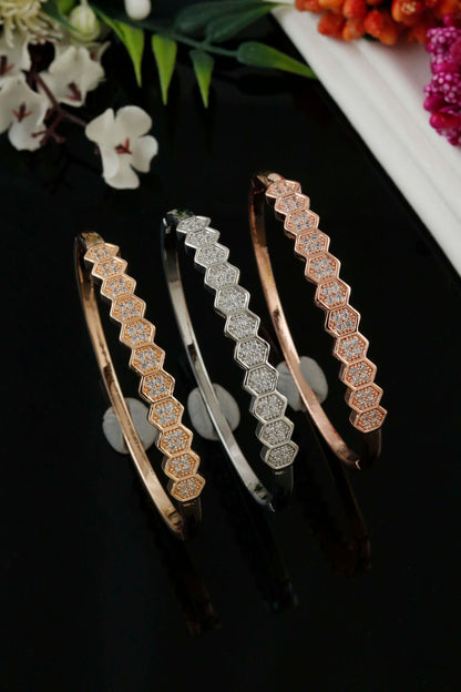 HexaLuxe Stainless Steel Bracelet for Women