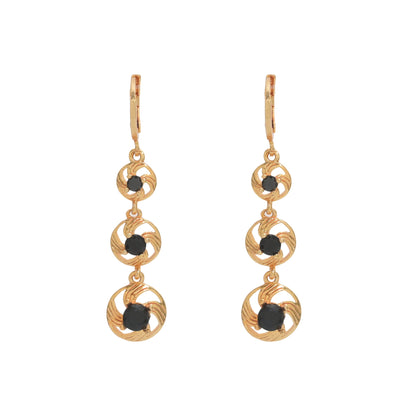 Black Diamond Drop Earrings For Women