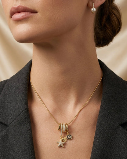 Ahsas Starfish & Evil Eye Charm Necklace