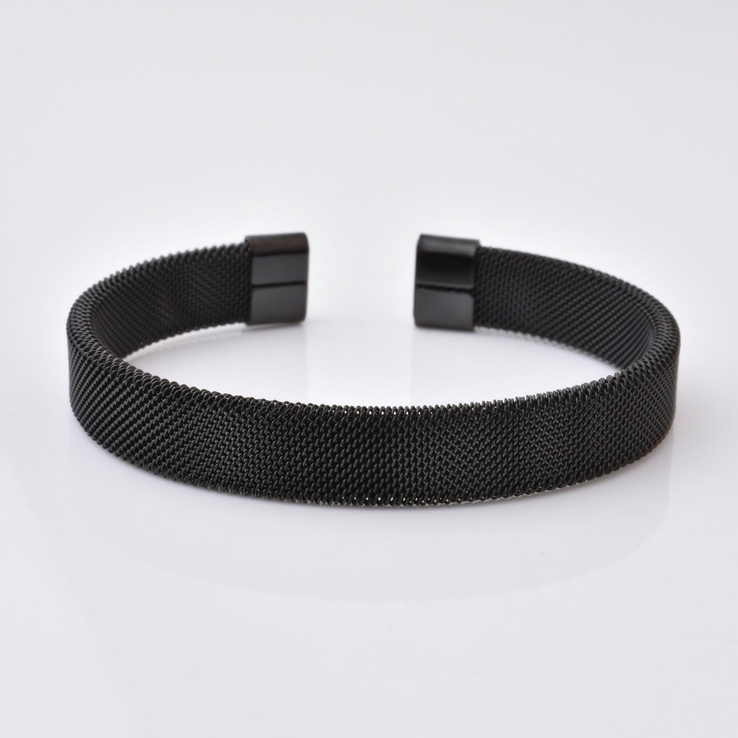 Woven Stainless Steel Cuff Bracelet For Men