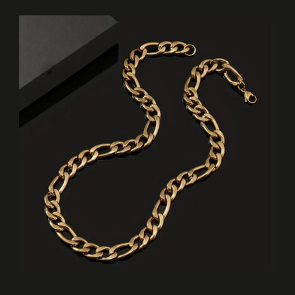 Classic Curb Link Gold Chain For Men ( 22 Inch )