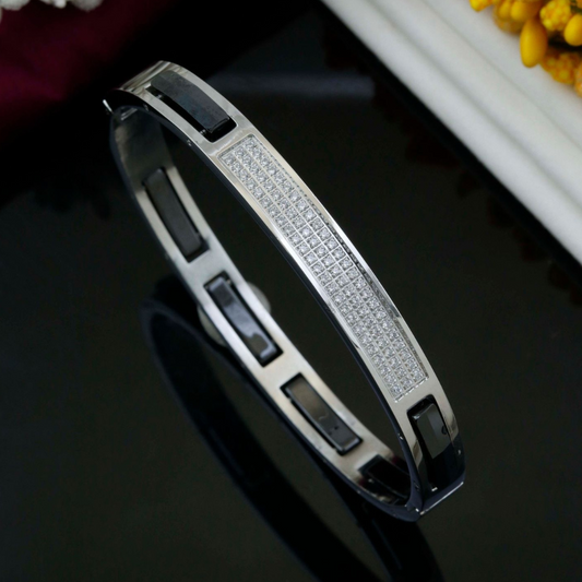 Diamond Grid Ceramic Stainless Steel Bracelet for Women