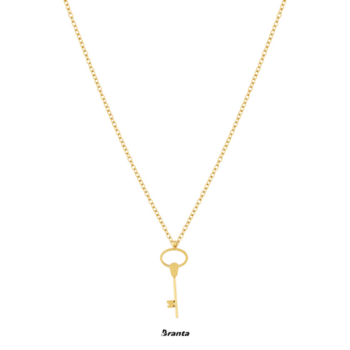 Gold Key Charm Necklace