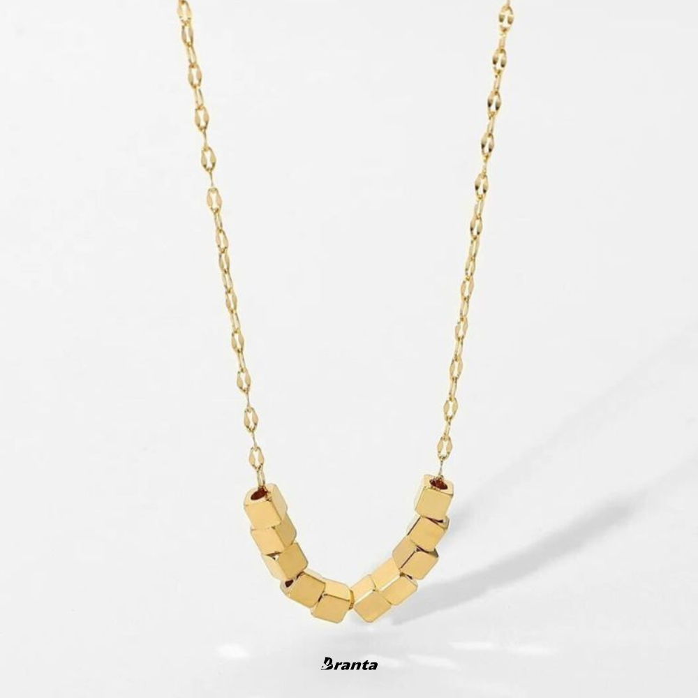 Gold Cube Necklace