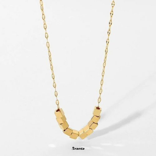 Gold Cube Necklace