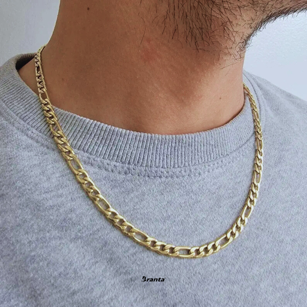 Classic Curb Link Gold Chain For Men ( 22 Inch )