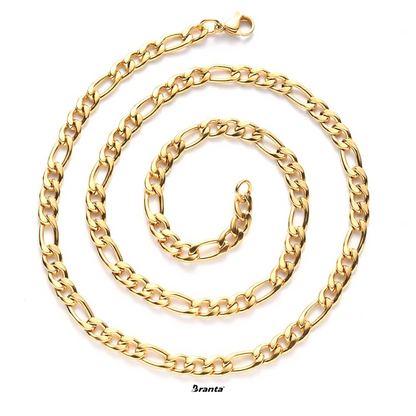 Classic Curb Link Gold Chain For Men ( 22 Inch )