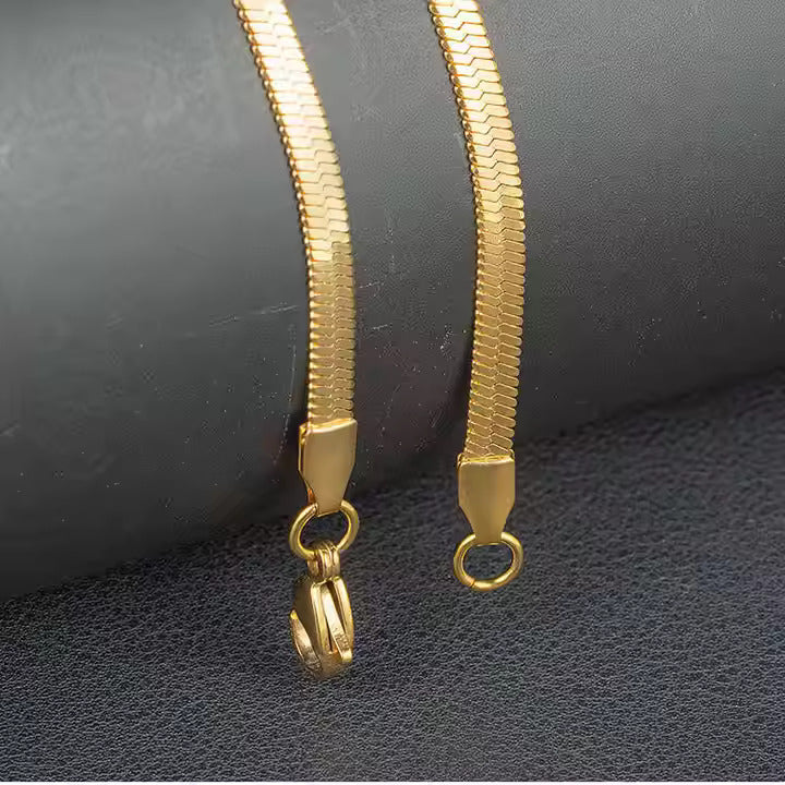 Gold Plated Snake Chain For Men (21.5 Inch)