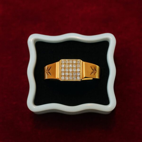 Jen’s Gold-Plated Ring with Fine Quality AD
