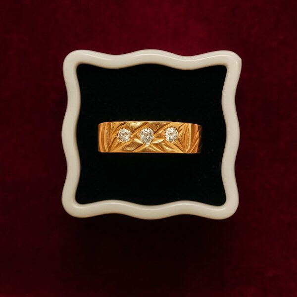 Gold Plated Cubic Band Jen's Ring