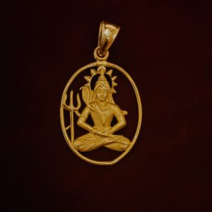 Ahsas Gold-Plated Shiv Locket