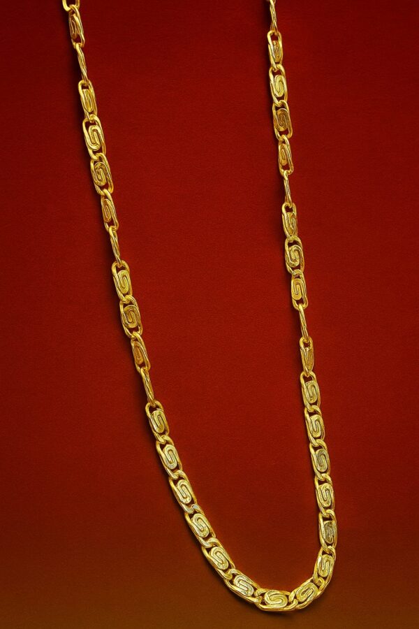 Ahsas Gold-Plated Solid Figaro Chain