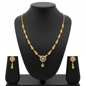 Ahsas “Pearl Radiance” Gold-Plated Necklace Set