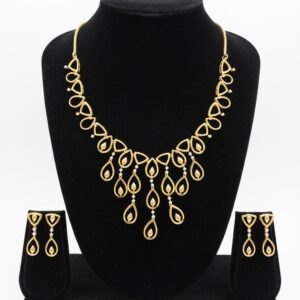 Ahsas “Floral Harmony” Gold-Plated Necklace Set