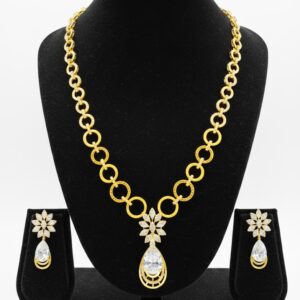Ahsas “Golden Hearts” Bridal Gold-Plated Necklace Set