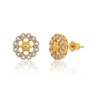 Ahsas “Celeste Shine” Gold-Plated Eartops