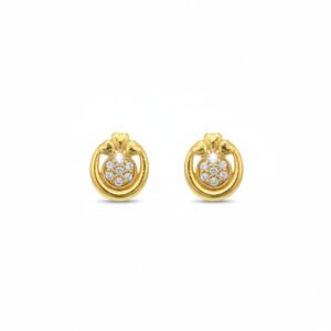 Ahsas “Luna Spark” Gold-Plated Eartops