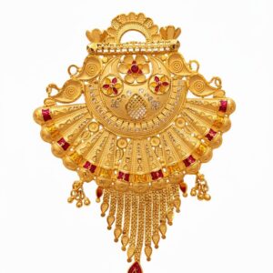 Ahsas “Sunrise Glory” Gold-Plated Pendant
