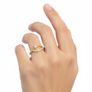 Ahsas “Eternal Bond” Gold-Plated Ring
