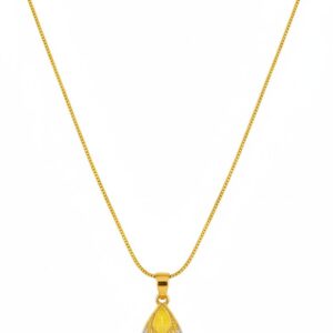Ahsas “Golden Whisper” Gold-Plated Chain Pendant