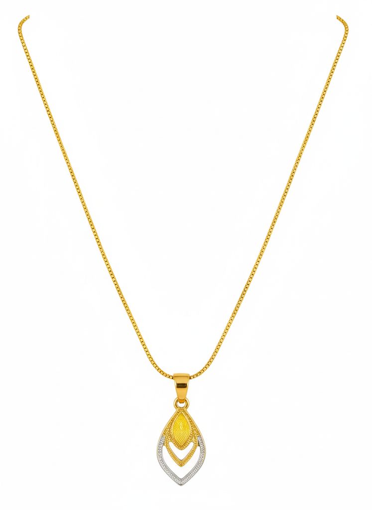 Ahsas “Golden Whisper” Gold-Plated Chain Pendant