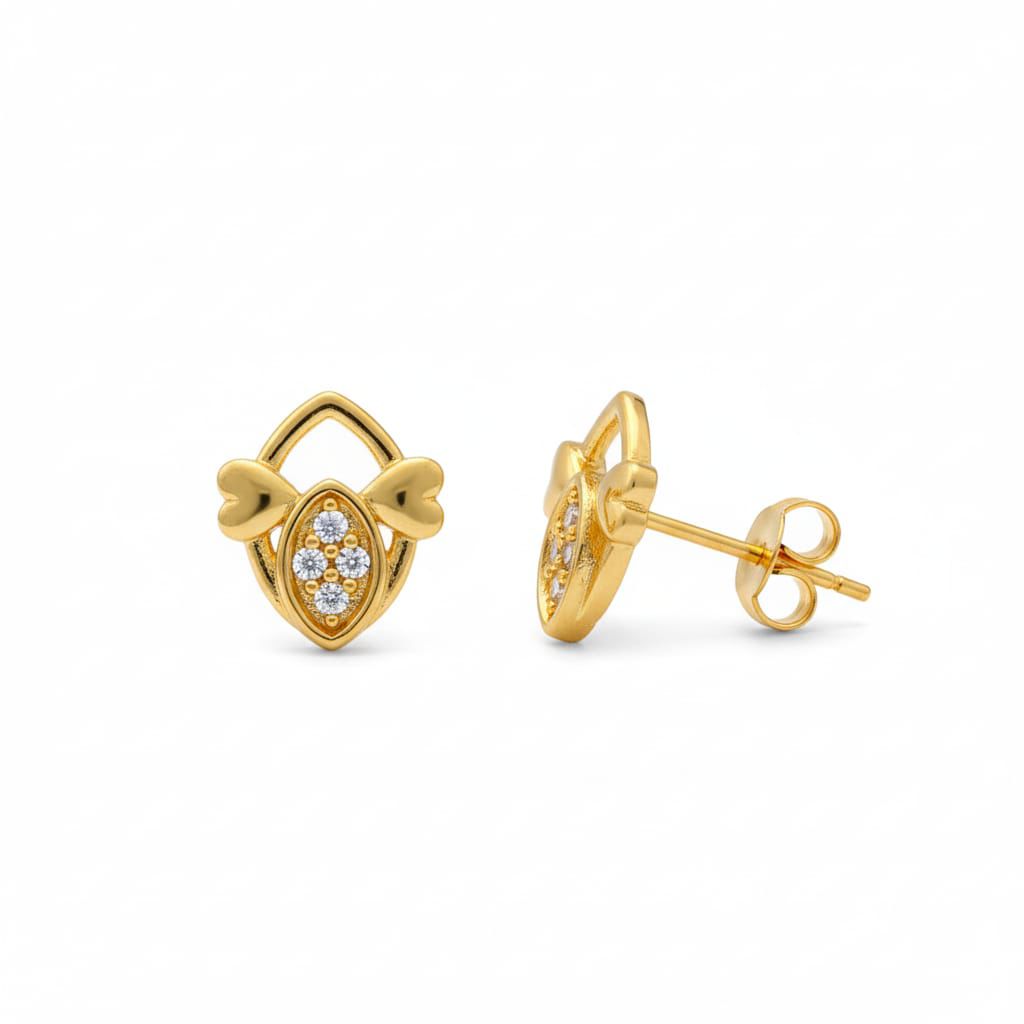 Ahsas “Petal Kiss” Gold-Plated Eartops