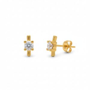Ahsas “Amber Drop” Gold-Plated Eartops