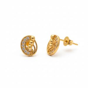 Ahsas “Whisper Knot” Gold-Plated Eartops
