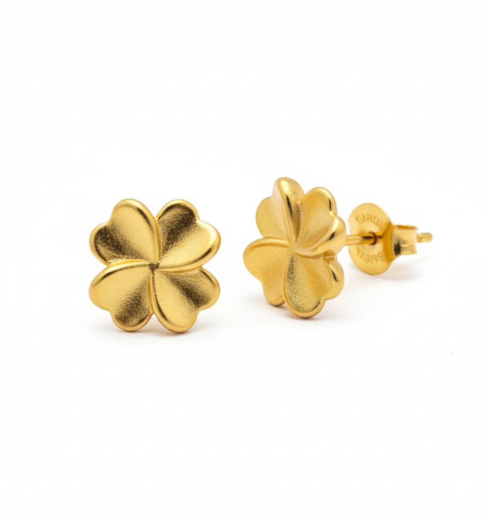 Ahsas “Urban Gleam” Gold-Plated Eartops