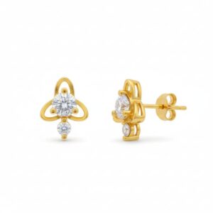 Ahsas “Grace Stud” Gold-Plated Eartops