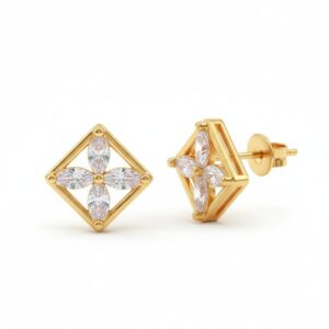 Ahsas “Starlit Charm” Gold-Plated Eartops