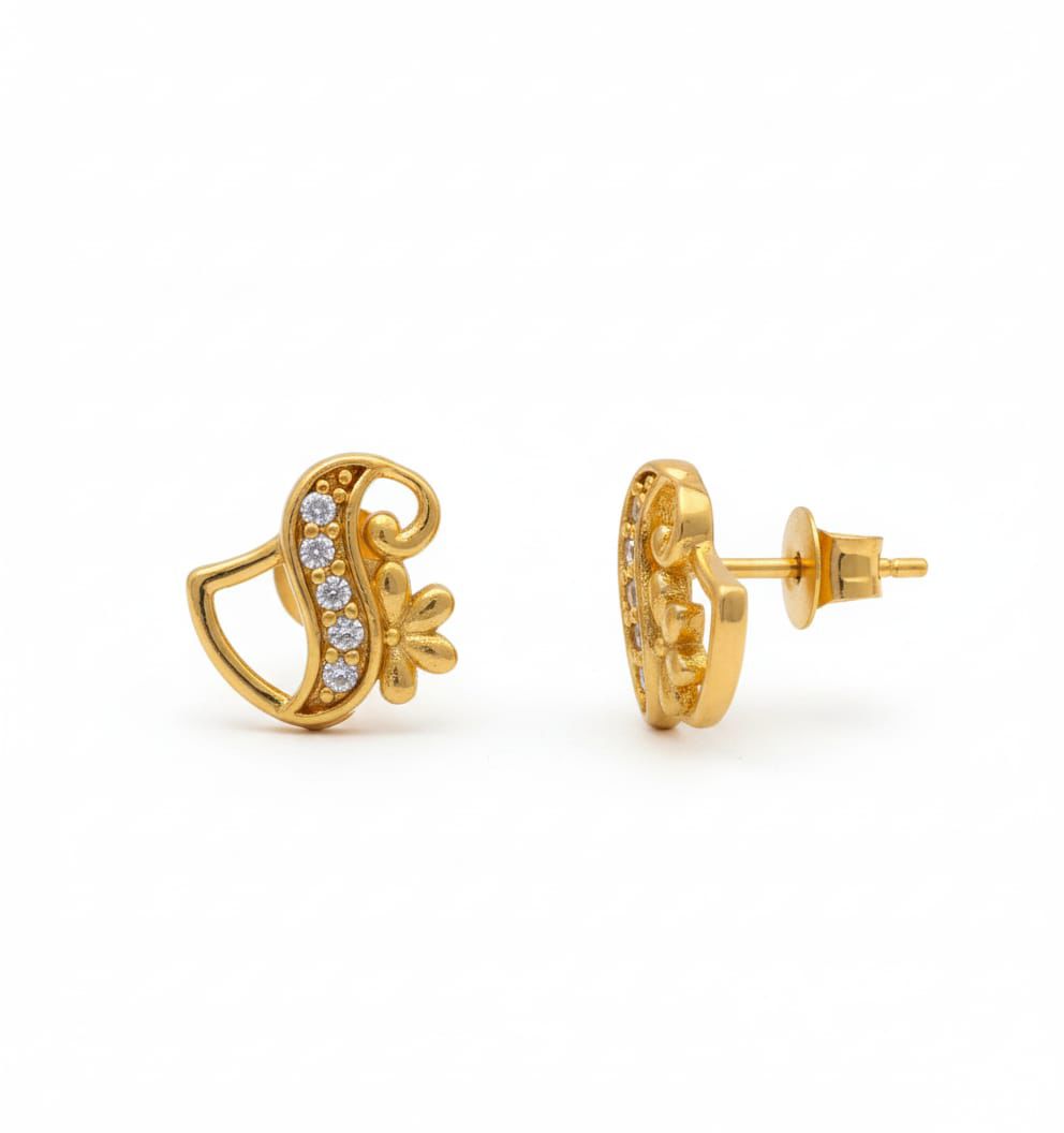 Ahsas “Noor Studs” Gold-Plated Eartops