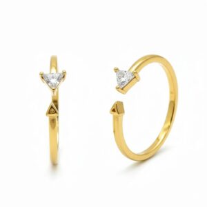 Ahsas “Urban Luxe” Gold-Plated Women’s Ring