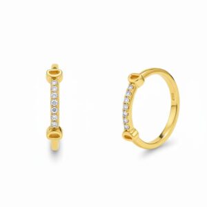 Ahsas “Shimmer Line” Gold-Plated Women’s Ring