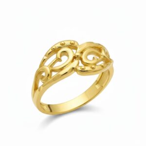 Ahsas “Love Knot” Gold-Plated Women’s Ring