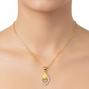Ahsas “Golden Whisper” Gold-Plated Chain Pendant