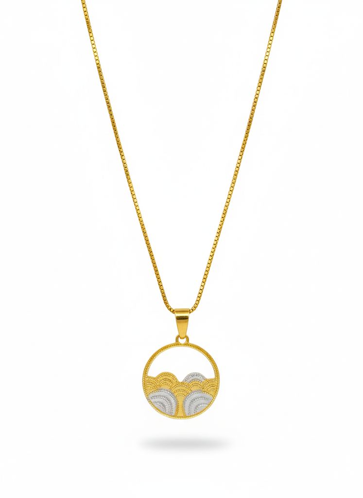 Ahsas “Aura Drop” Chain Pendant Gold & Silver-Plated