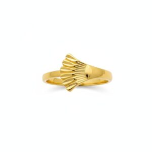 Ahsas “Gleam Band” Gold-Plated Ring