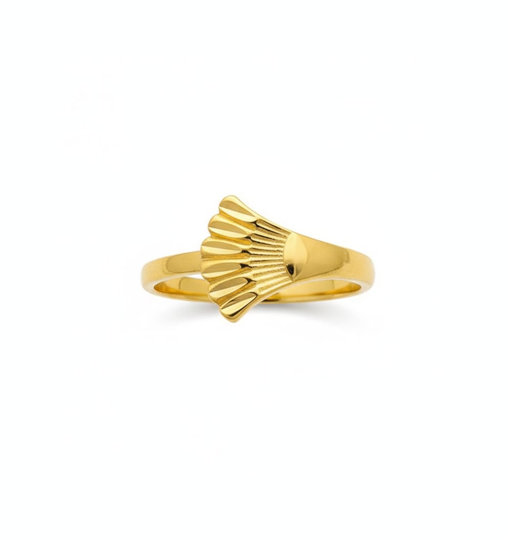 Ahsas “Gleam Band” Gold-Plated Ring